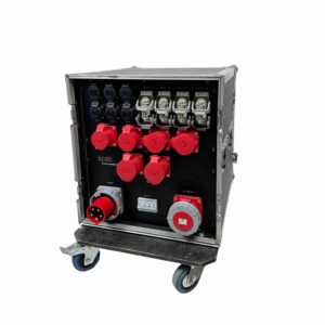 PDU CEE 63A IN -> 4 X CEE16A / 2 X 32A / 4X H16P / 6 X SCHUKO + CEE 63A THRU/FI-GROUPS