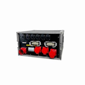 PDU CEE 32 IN -> 2 X CEE 16A / 2 X H16P/ 6 X SCHUKO + CEE 32A THRU/FI-GROUPS