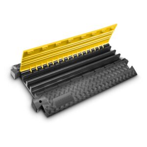 CABLE PROTECTOR DEFENDER LARGE BLACK / YELLOW  3 TRACKS   1M - Image 2