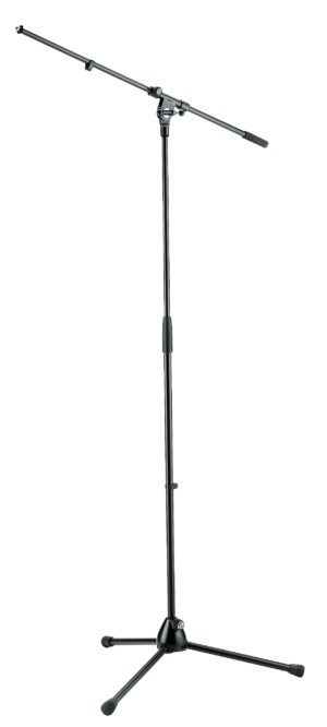 MICROPHONE STAND KK&M 21090-300-55M  BLACK   (LARGE TYPE WITH BOOM)